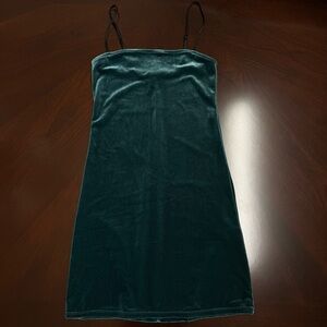 Forever 21 Teal Velvet Mini Dress